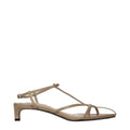 Jil Sander Beige Leather Flat Sandals - Eljoys Fashion 