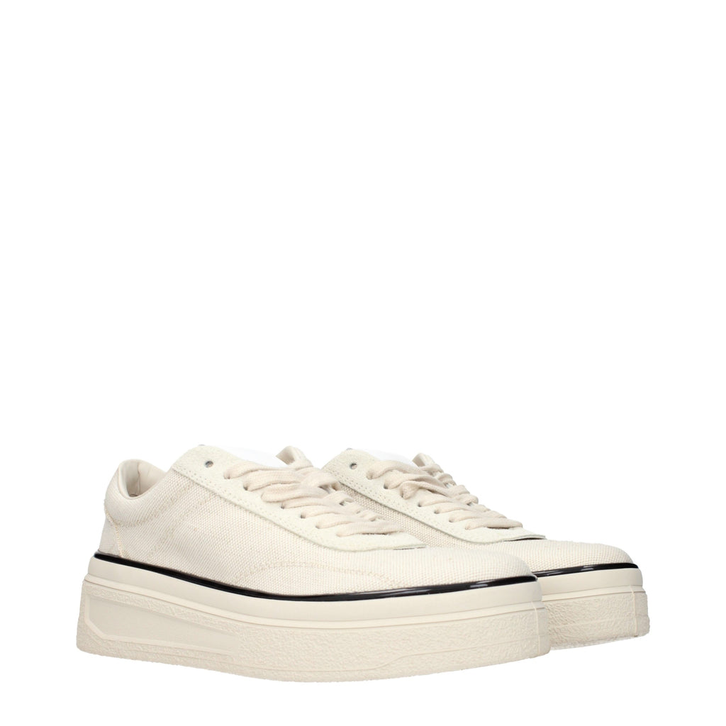 Jil Sander Beige Fabric Platform Sneakers - Eljoys Fashion 
