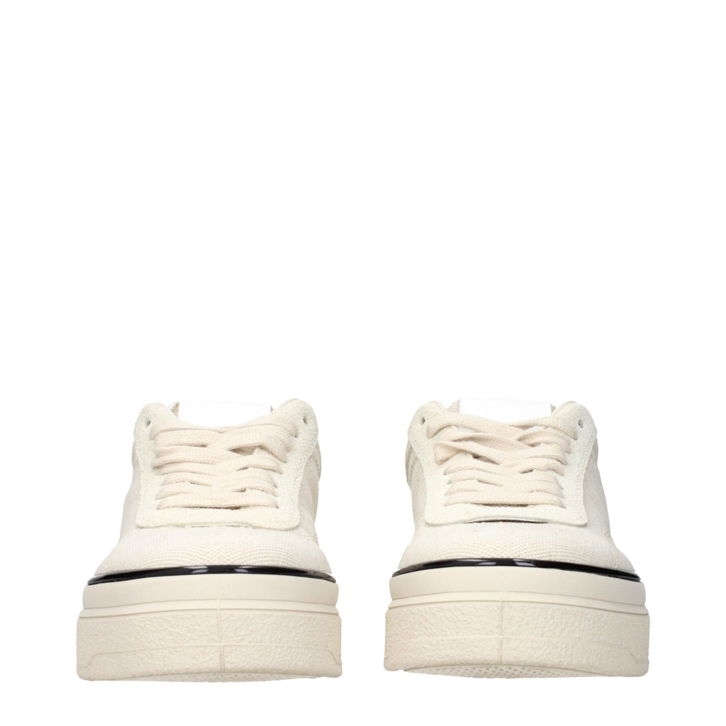 Jil Sander Beige Fabric Platform Sneakers - Eljoys Fashion 