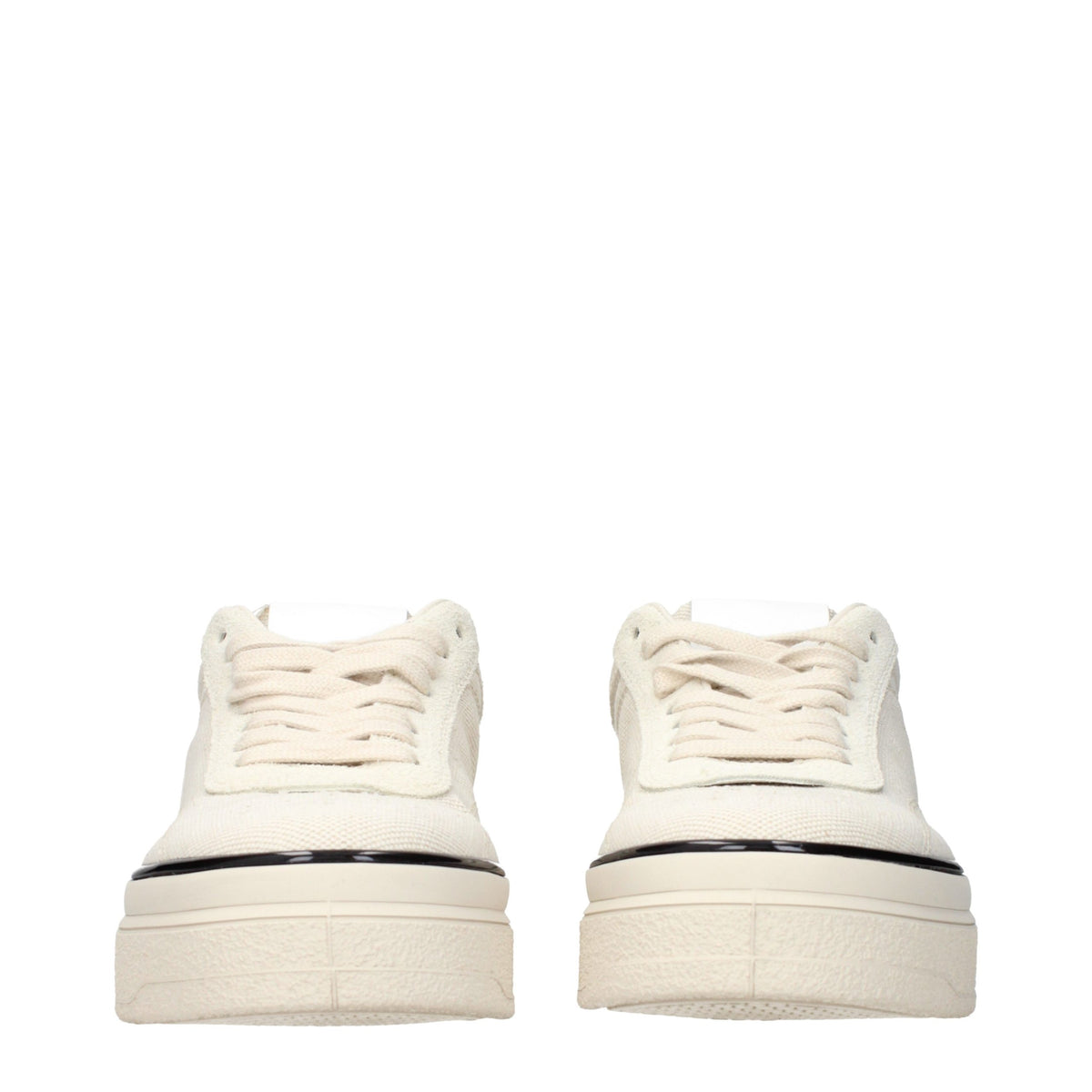 Jil Sander Beige Fabric Platform Sneakers - Eljoys Fashion 