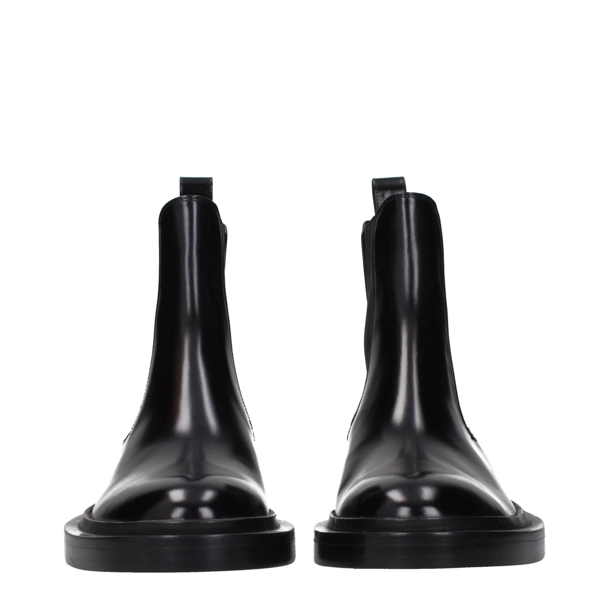Jil Sander Black Leather Ankle Boots - Eljoys Fashion 