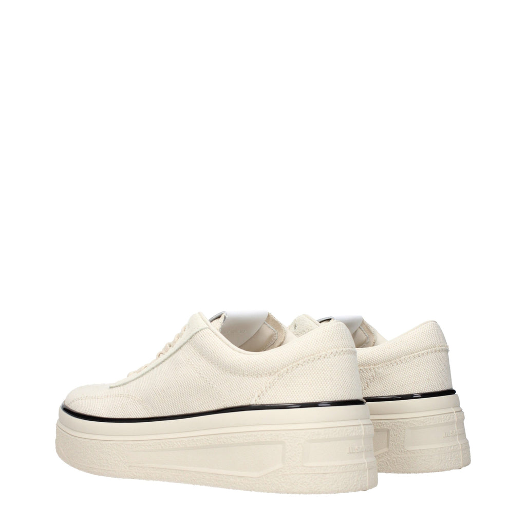 Jil Sander Beige Fabric Platform Sneakers - Eljoys Fashion 