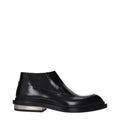 Jil Sander Black Leather Ankle Boots - Eljoys Fashion 