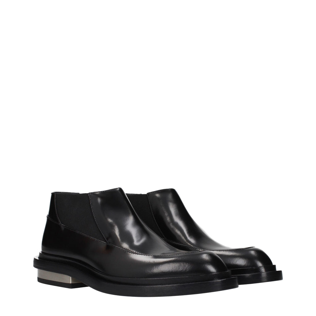 Jil Sander Black Leather Ankle Boots - Eljoys Fashion 