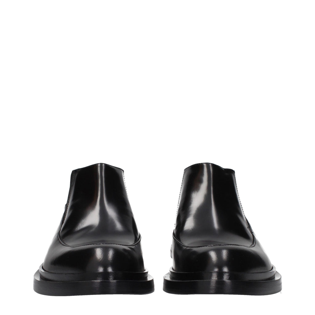 Jil Sander Black Leather Ankle Boots - Eljoys Fashion 