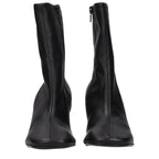 Dries Van Noten Black Leather Ankle Boots - Eljoys Fashion 