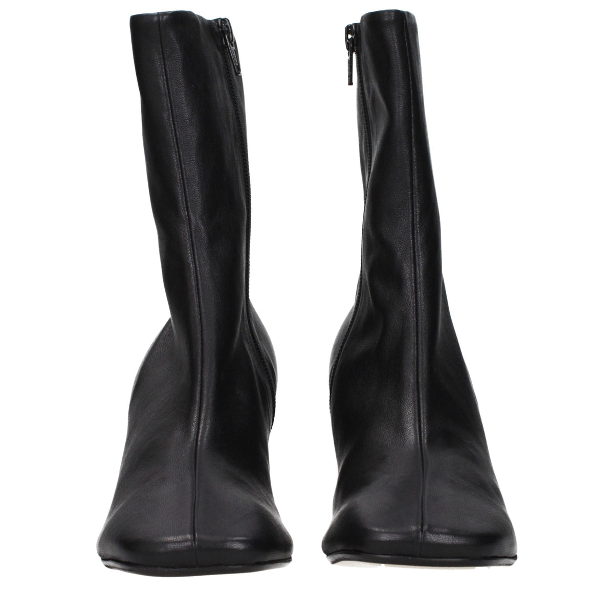 Dries Van Noten Black Leather Ankle Boots - Eljoys Fashion 