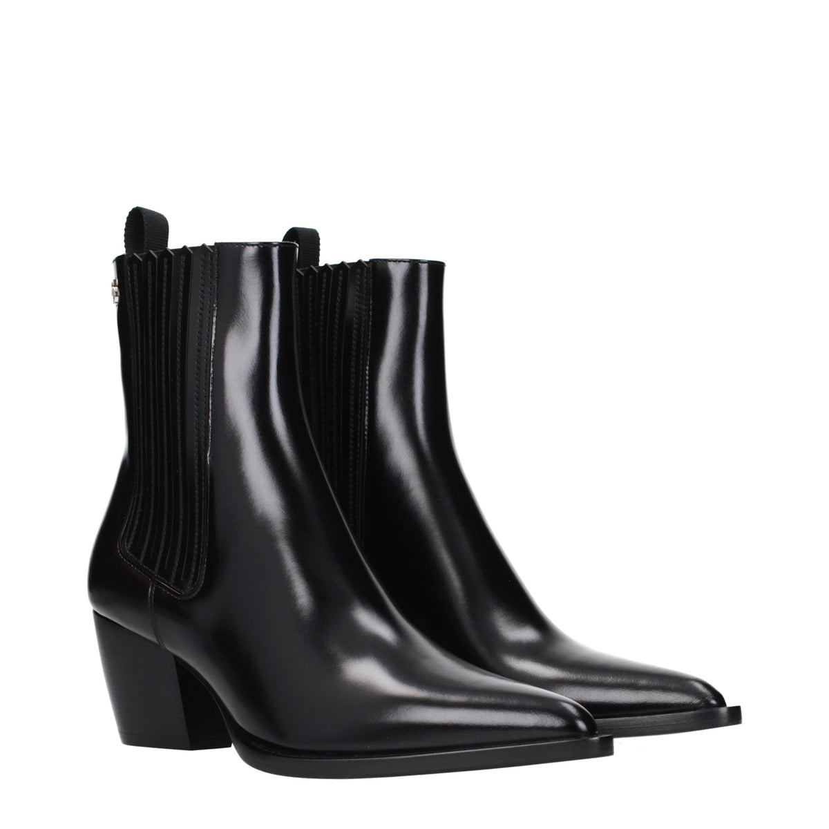 Christian Dior Black Leather Ankle Boots - Eljoys Fashion 