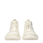 Jil Sander White Fabric High Top Sneakers - Eljoys Fashion 