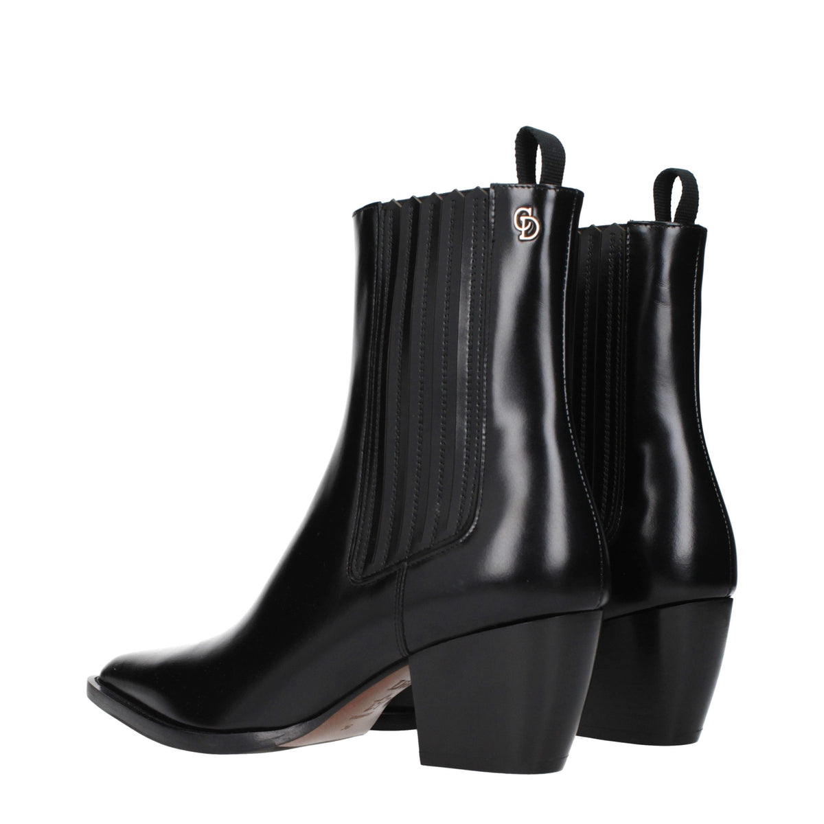Christian Dior Black Leather Ankle Boots - Eljoys Fashion 