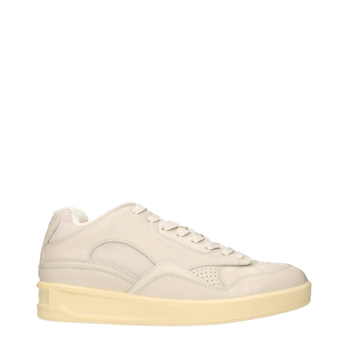 Jil Sander Beige Leather Low Top Sneakers - Eljoys Fashion 
