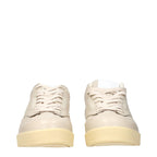 Jil Sander Beige Leather Low Top Sneakers - Eljoys Fashion 