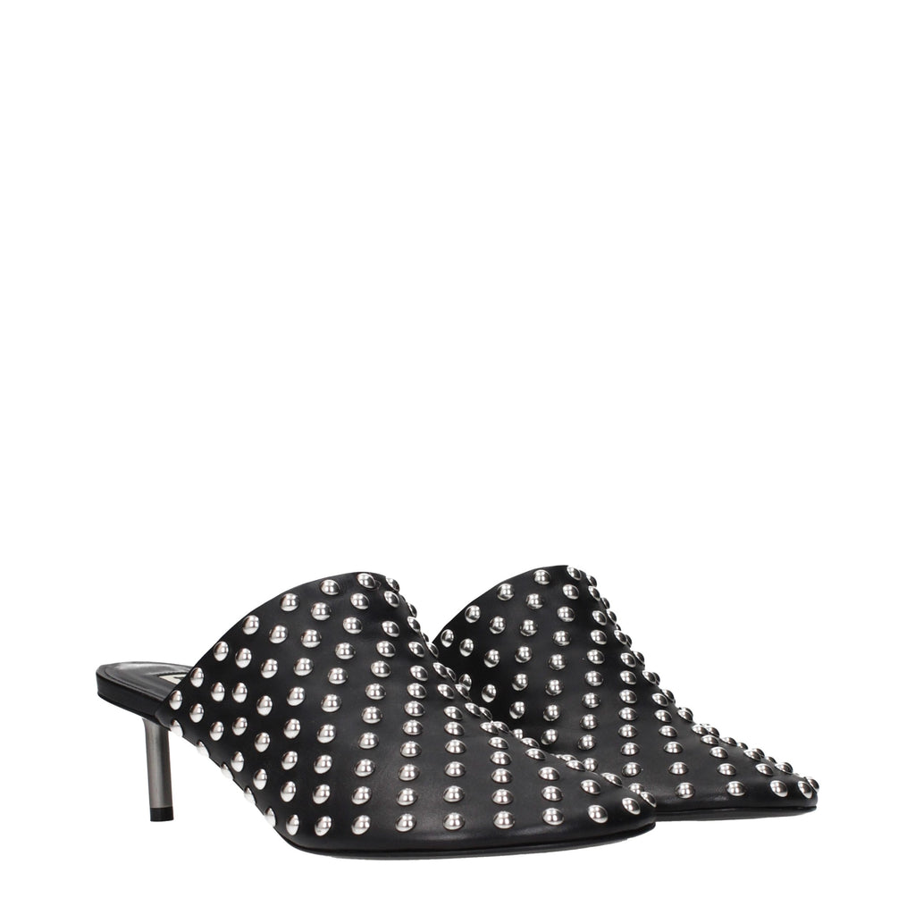 Jil Sander Black Leather Mules - Eljoys Fashion 