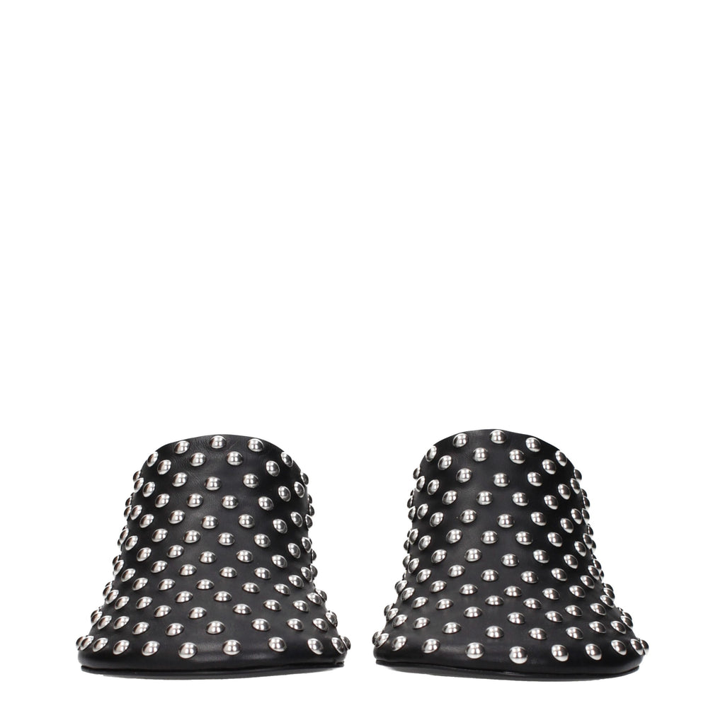 Jil Sander Black Leather Mules - Eljoys Fashion 