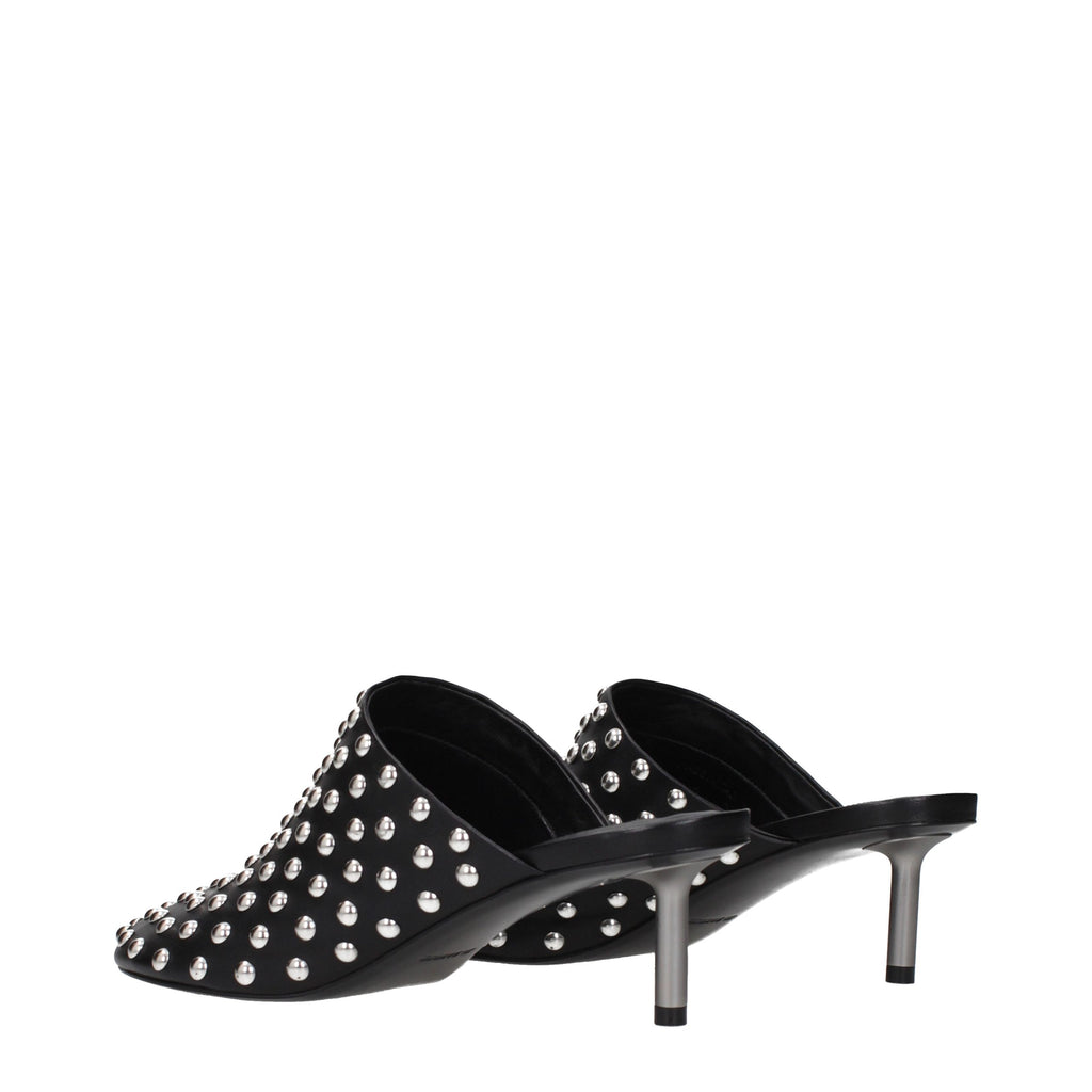 Jil Sander Black Leather Mules - Eljoys Fashion 