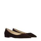 Jimmy Choo Brown Leather Ballet Flats - Eljoys Fashion 