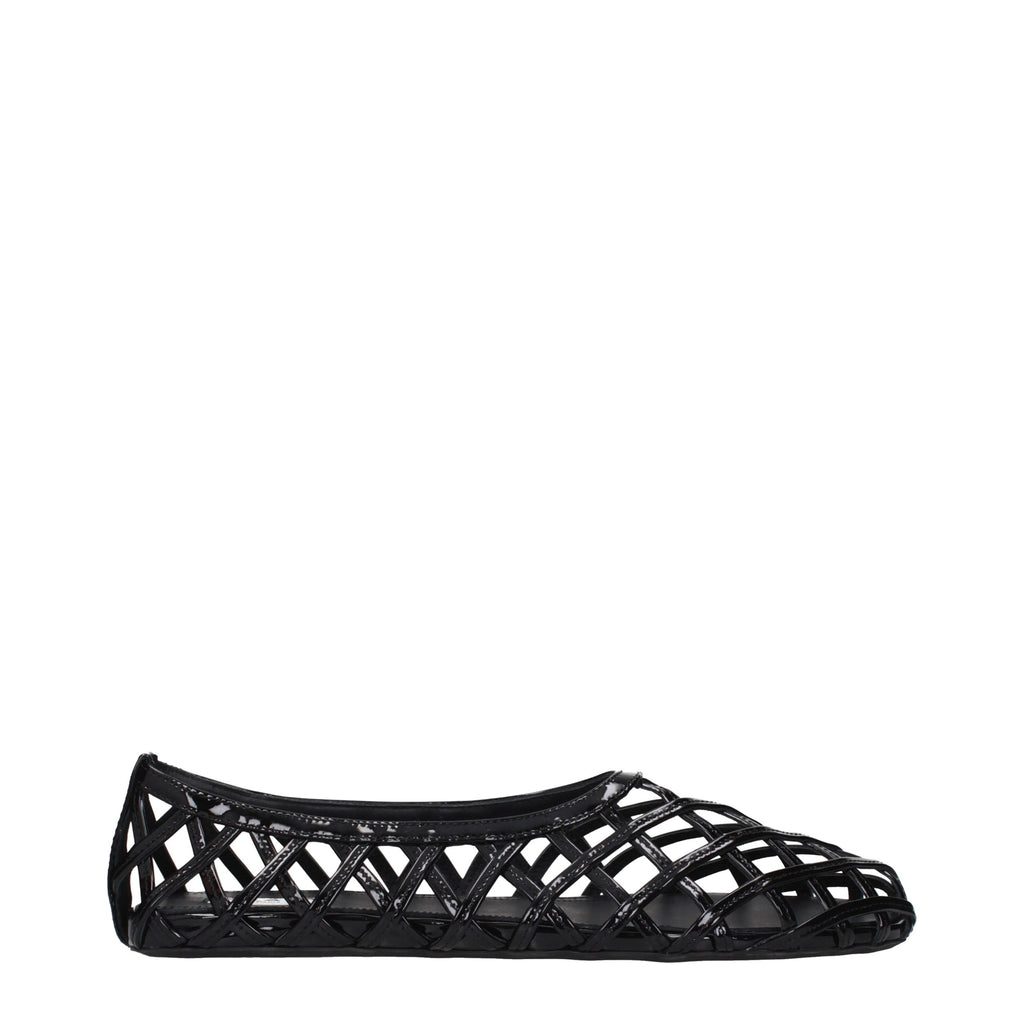 Alaïa Black Leather Ballet Flats - Eljoys Fashion 