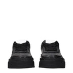Jil Sander Black Leather Platform Sneakers - Eljoys Fashion 