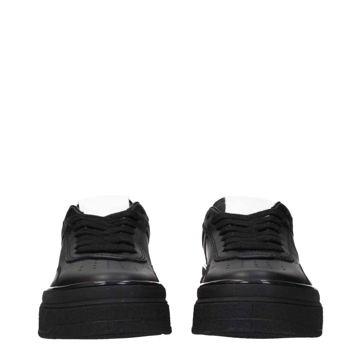 Jil Sander Black Leather Platform Sneakers - Eljoys Fashion 