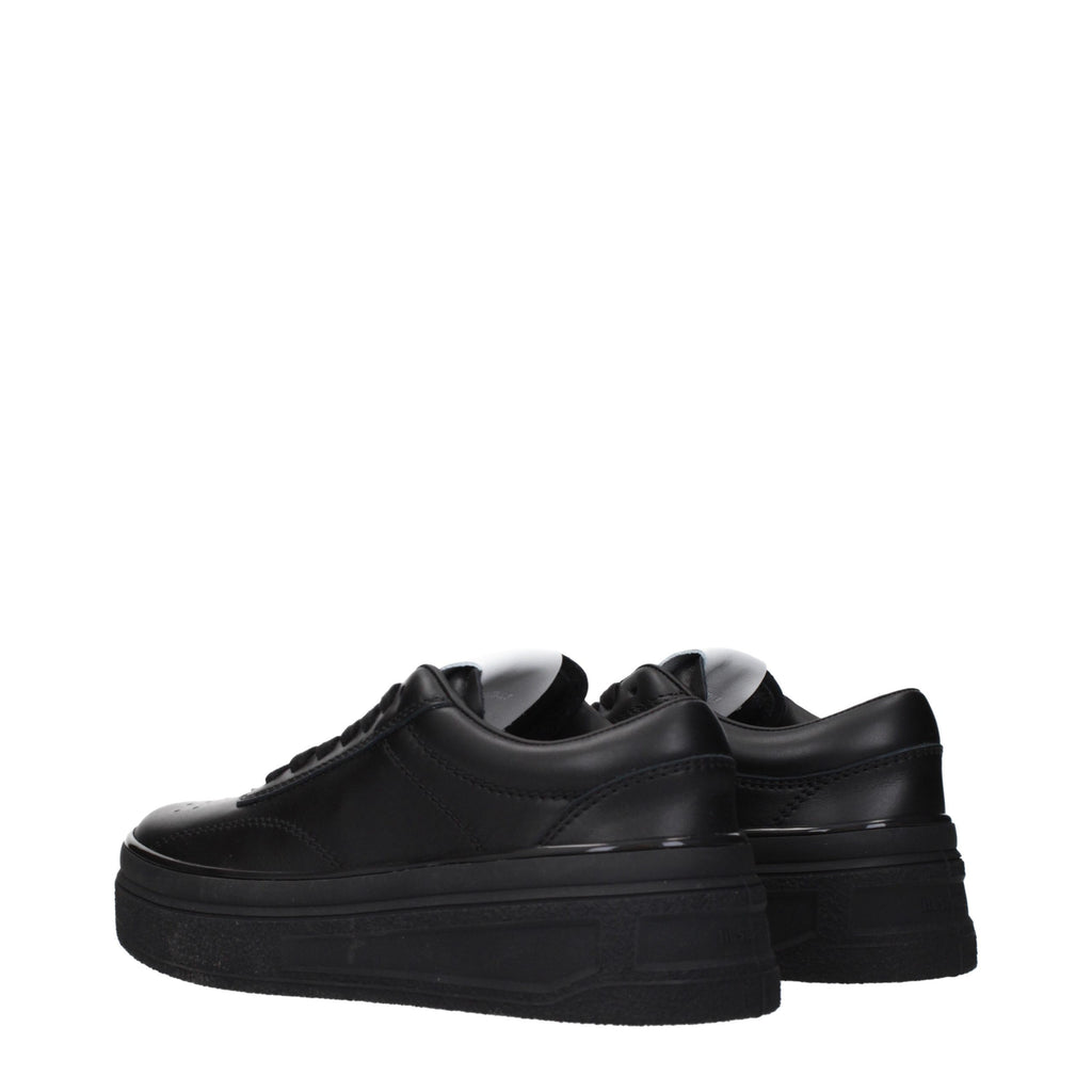 Jil Sander Black Leather Platform Sneakers - Eljoys Fashion 