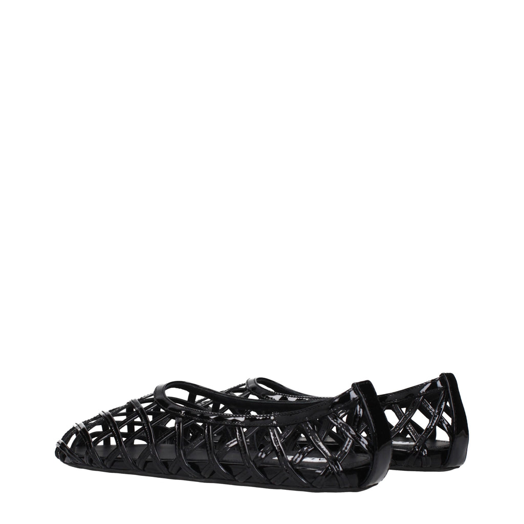 Alaïa Black Leather Ballet Flats - Eljoys Fashion 