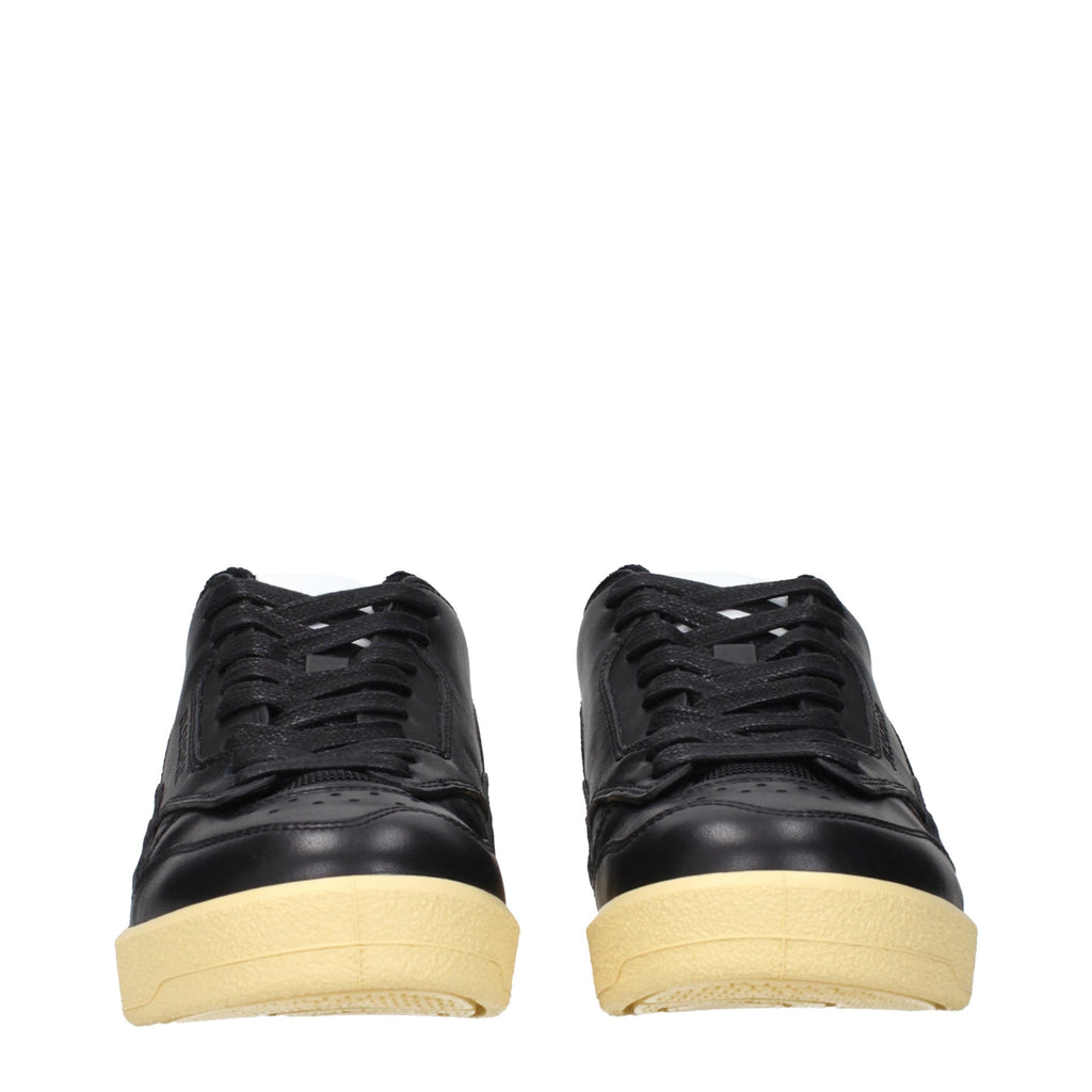 Jil Sander Black Leather Low Top Sneakers - Eljoys Fashion 