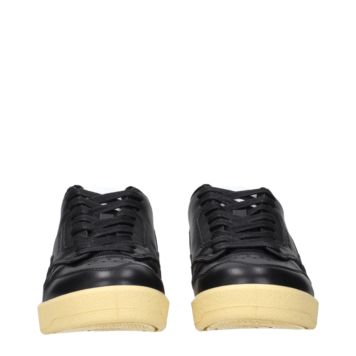 Jil Sander Black Leather Low Top Sneakers - Eljoys Fashion 