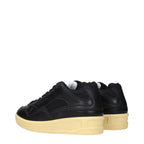 Jil Sander Black Leather Low Top Sneakers - Eljoys Fashion 