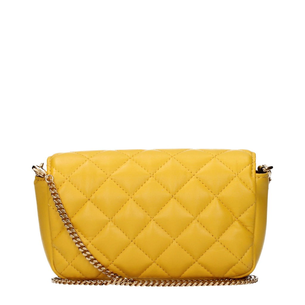 Versace Yellow Leather Crossbody Bag - Eljoys Fashion 