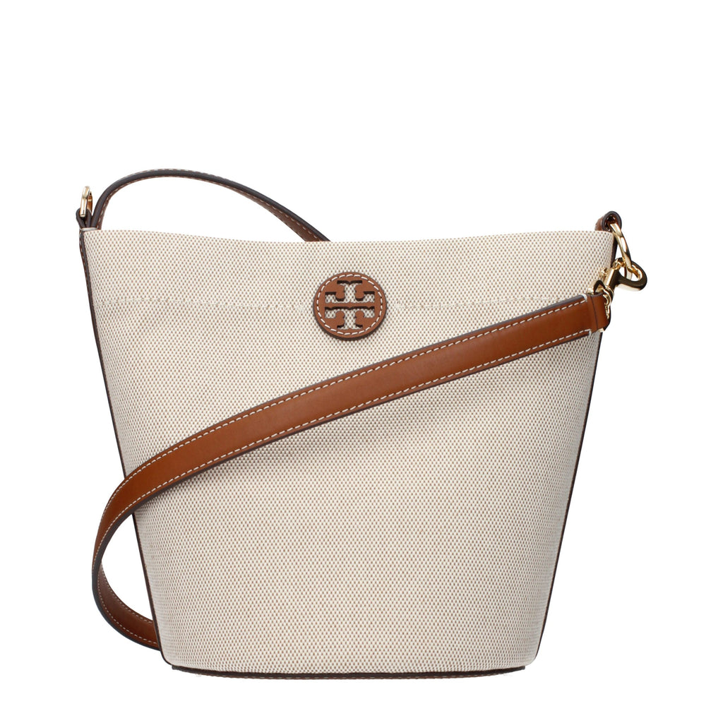Tory Burch Beige Fabric Crossbody Bag - Eljoys Fashion 