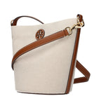 Tory Burch Beige Fabric Crossbody Bag - Eljoys Fashion 