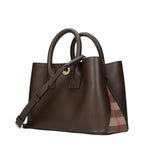 Burberry Brown Leather Handbag - Eljoys Fashion 