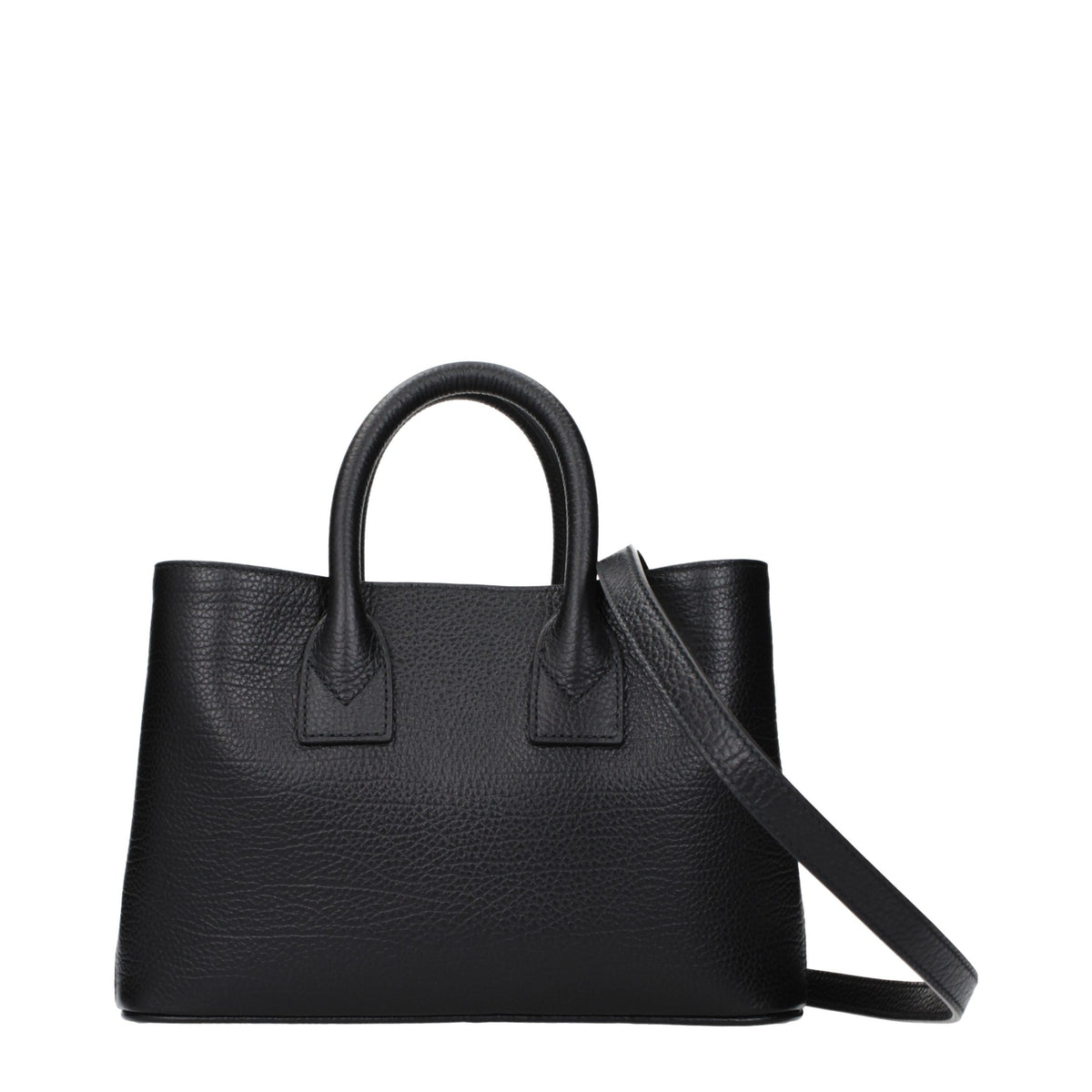 Burberry Black Leather Handbag - Eljoys Fashion 