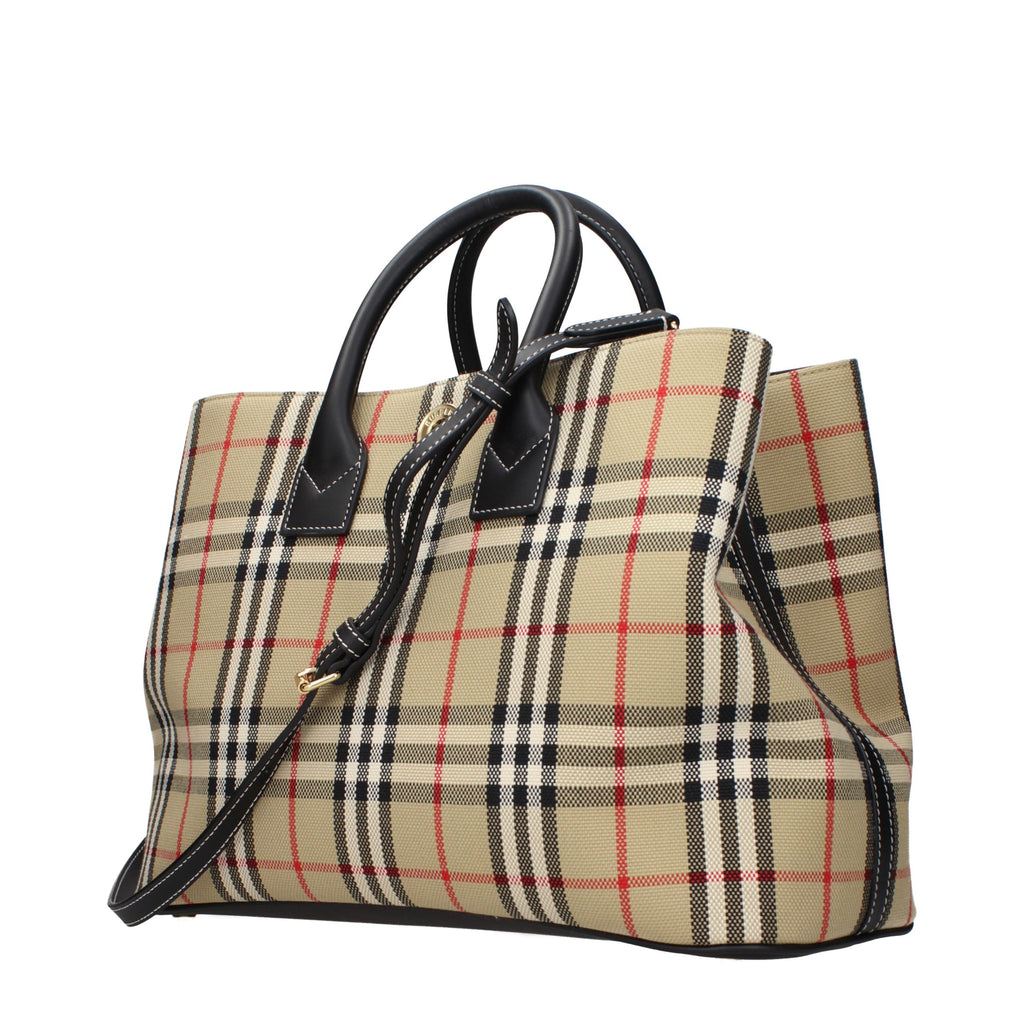Burberry Beige Fabric Handbag - Eljoys Fashion 