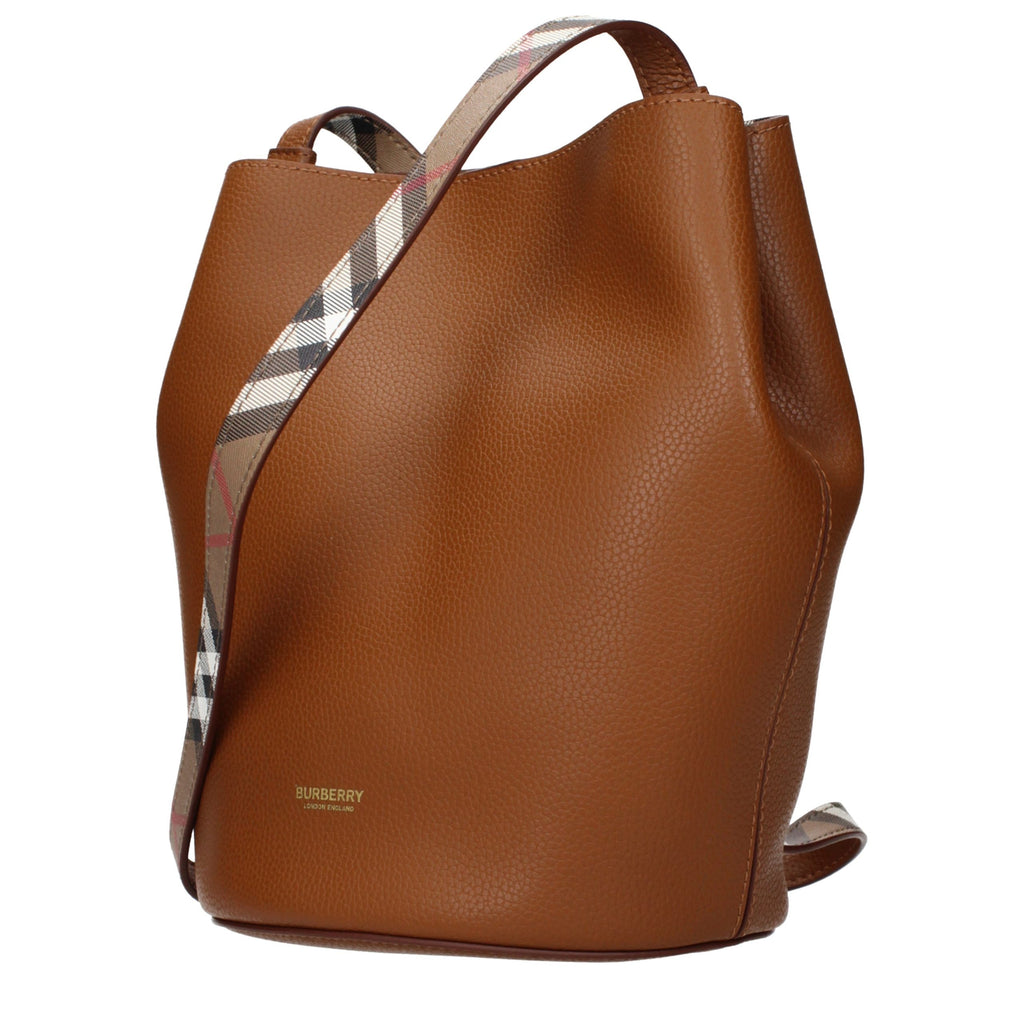 Burberry Brown Leather Crossbody Bag - Eljoys Fashion 