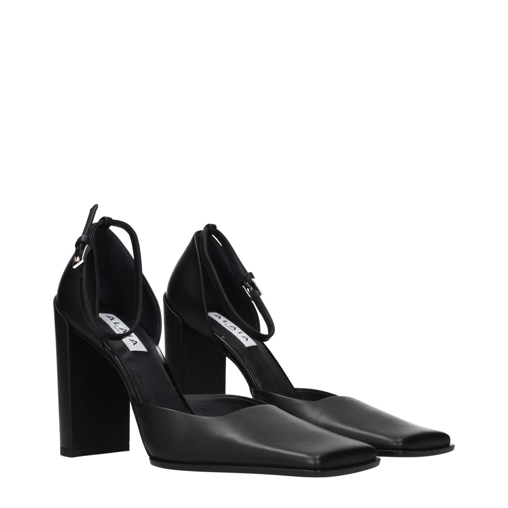 Alaïa Black Leather High Heel Pumps - Eljoys Fashion 