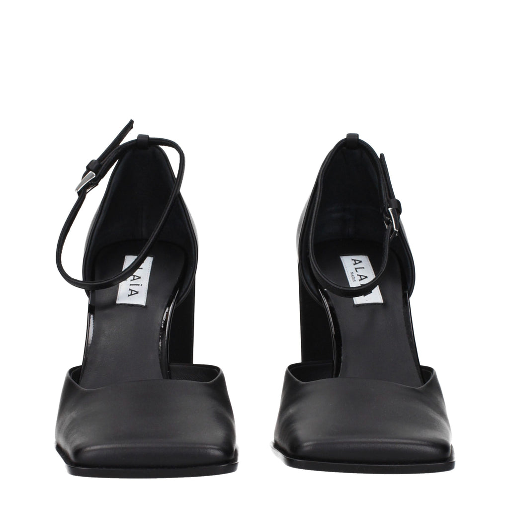 Alaïa Black Leather High Heel Pumps - Eljoys Fashion 