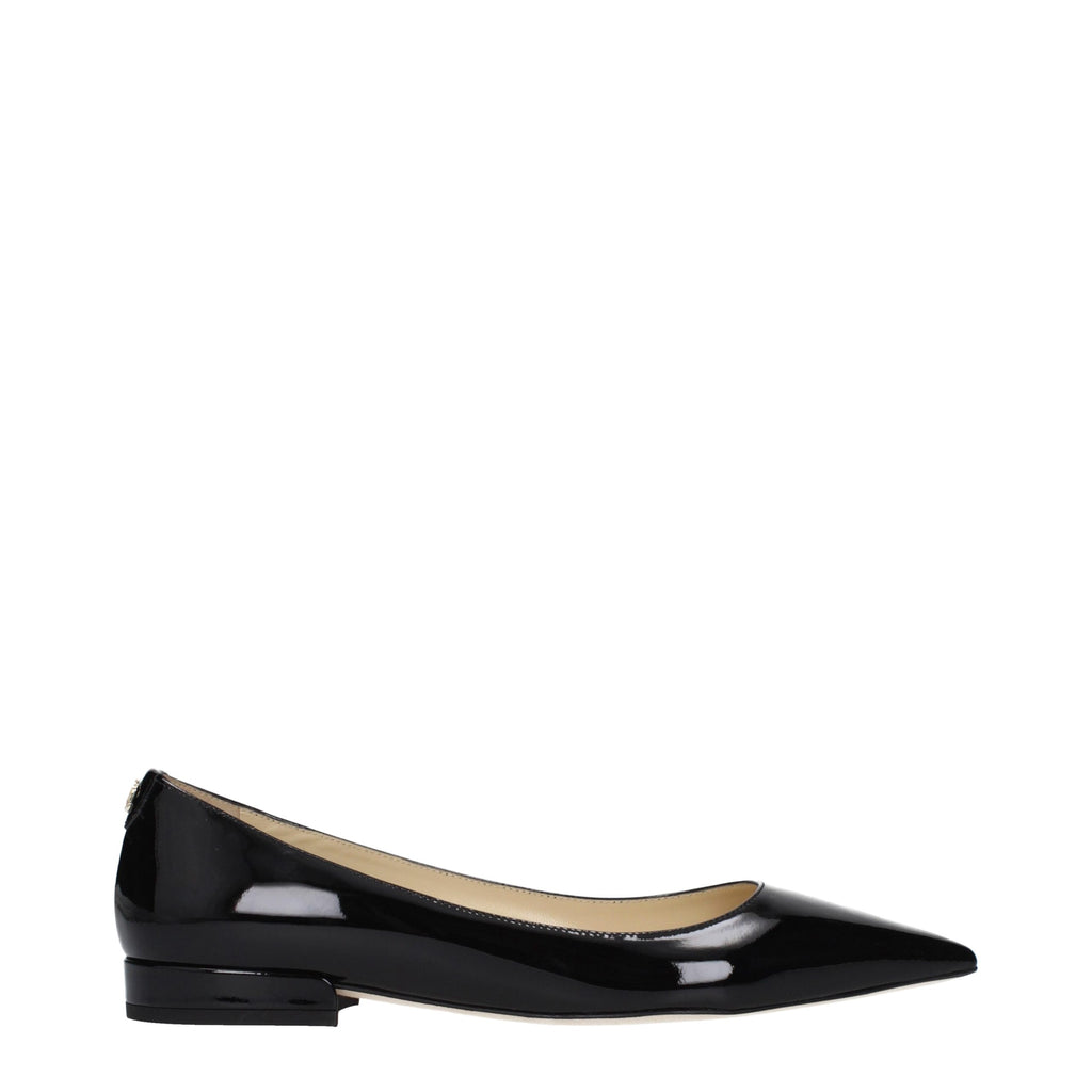 Jimmy Choo Black Leather Flats - Eljoys Fashion 
