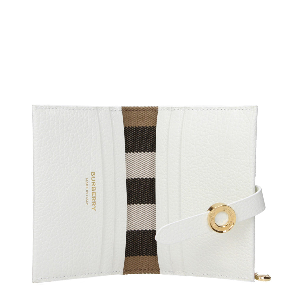 Burberry White Leather Wallet - Eljoys Fashion 