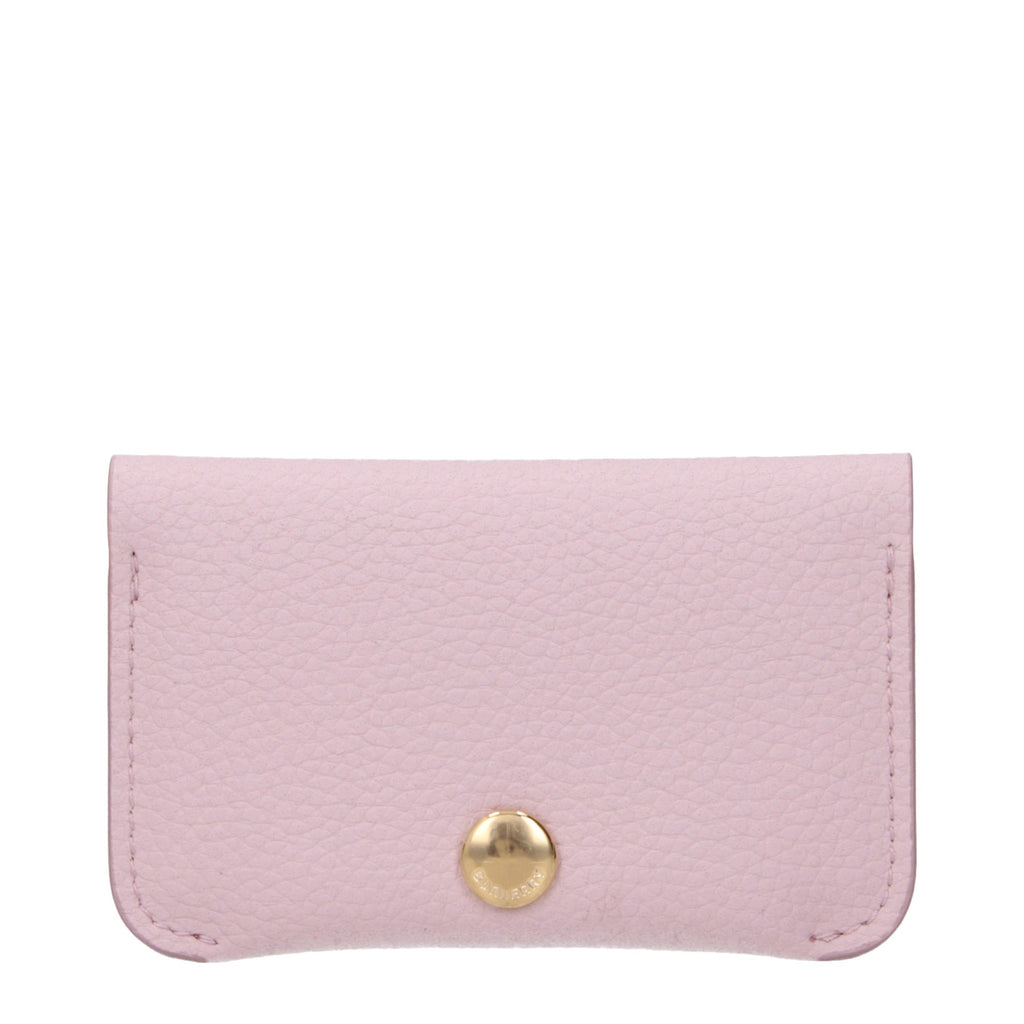 Burberry Pink Leather Cardholder - Eljoys Fashion 
