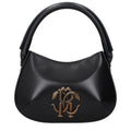 Roberto Cavalli Black Leather Handbag - Eljoys Fashion 