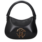 Roberto Cavalli Black Leather Handbag - Eljoys Fashion 