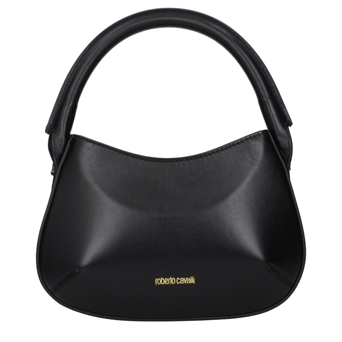 Roberto Cavalli Black Leather Handbag - Eljoys Fashion 
