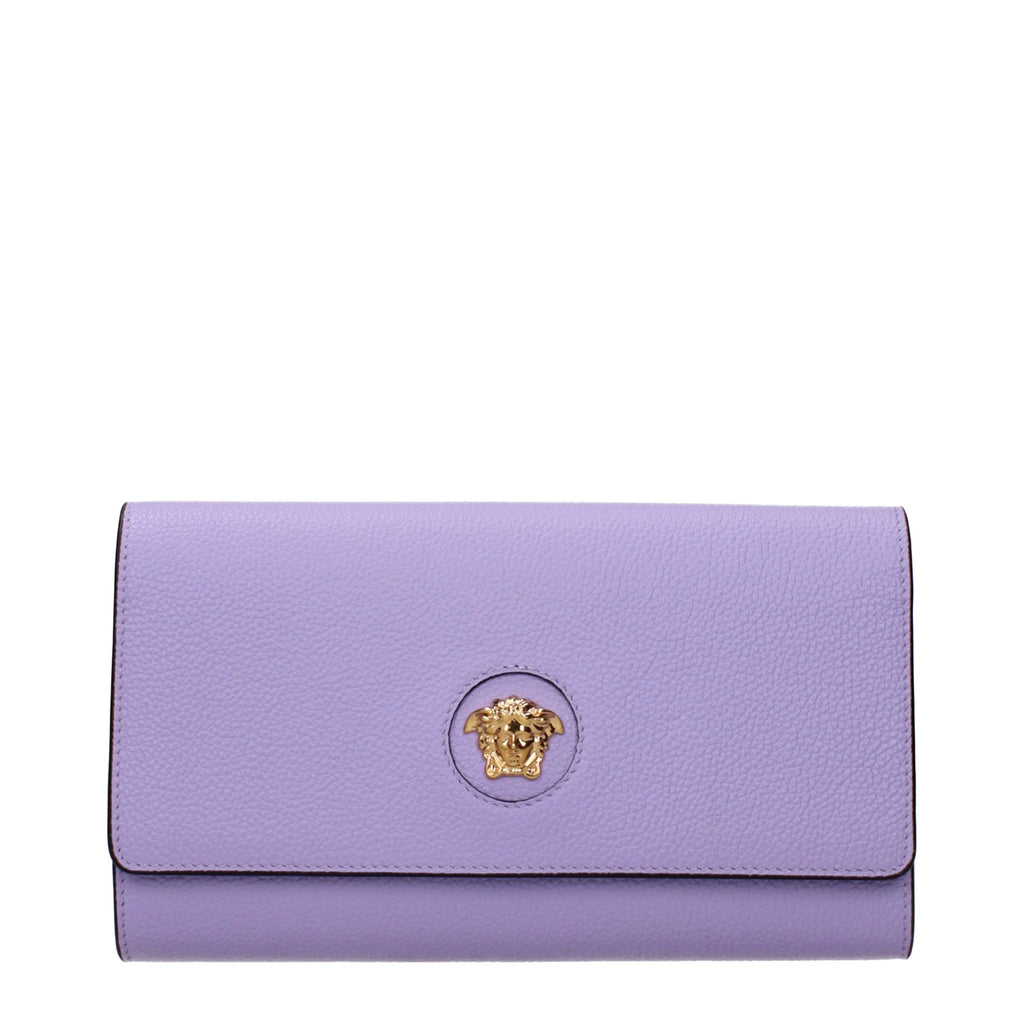 Versace Purple Leather Clutch Bag - Eljoys Fashion 