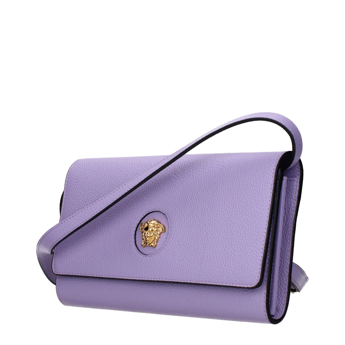Versace Purple Leather Clutch Bag - Eljoys Fashion 