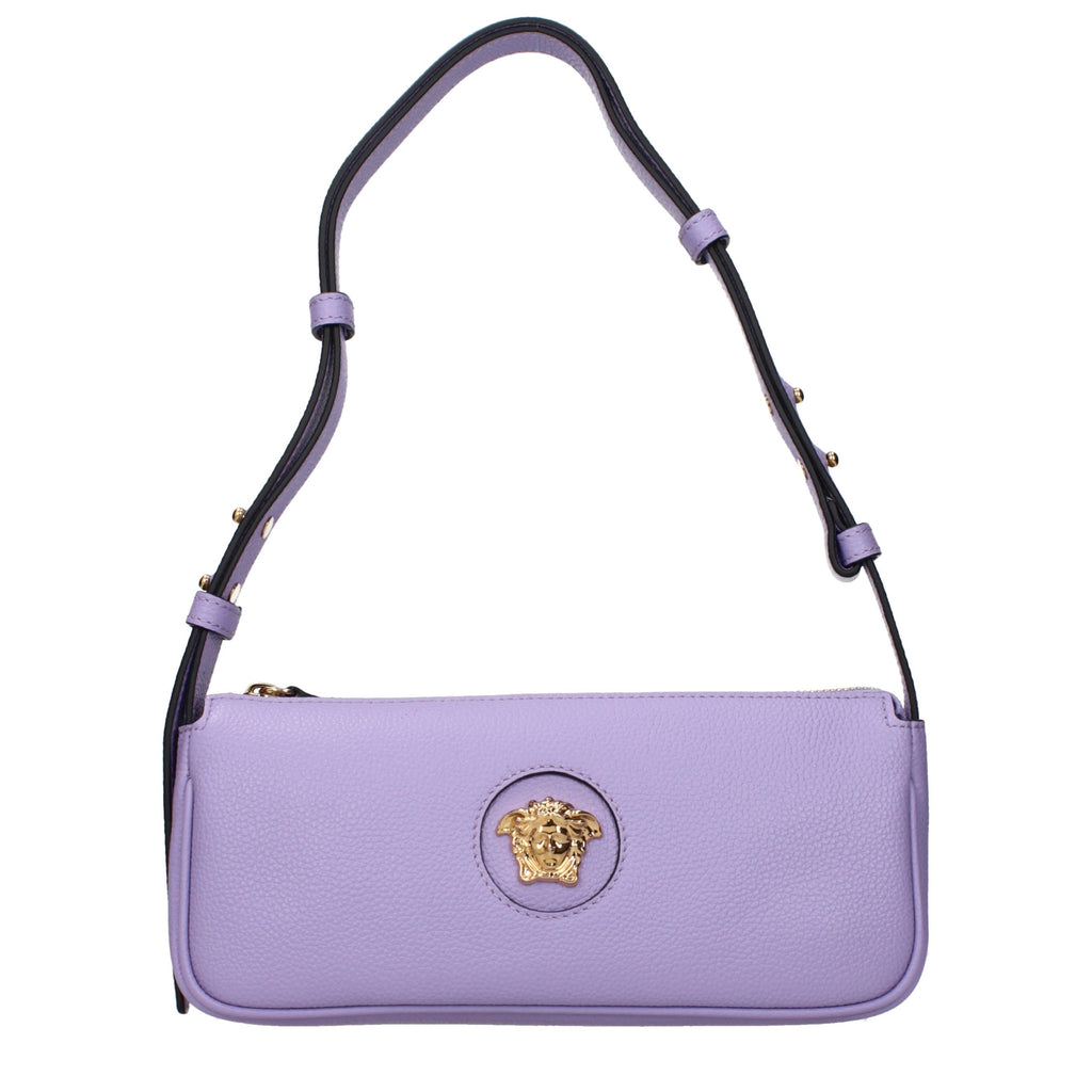 Versace Purple Leather Shoulder Bag - Eljoys Fashion 