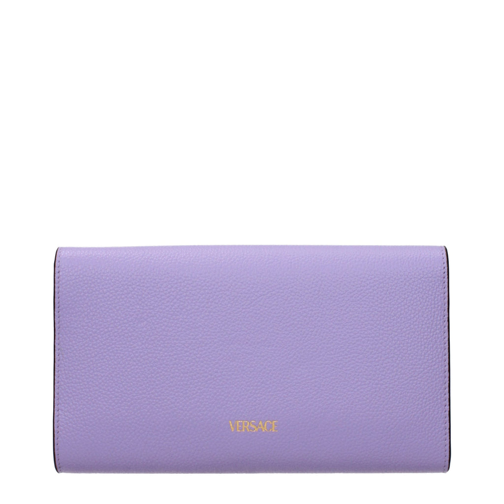 Versace Purple Leather Clutch Bag - Eljoys Fashion 