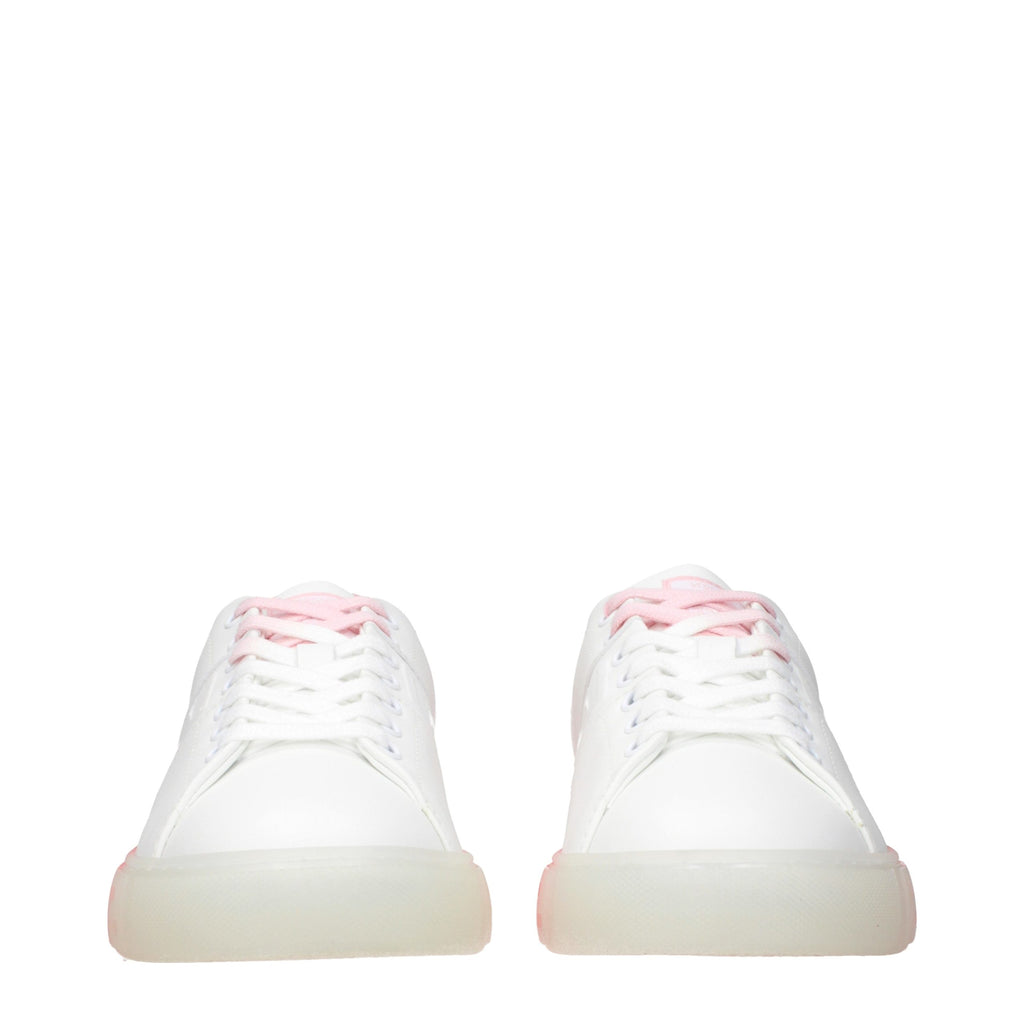 Versace White Leather Low Top Sneakers - Eljoys Fashion 
