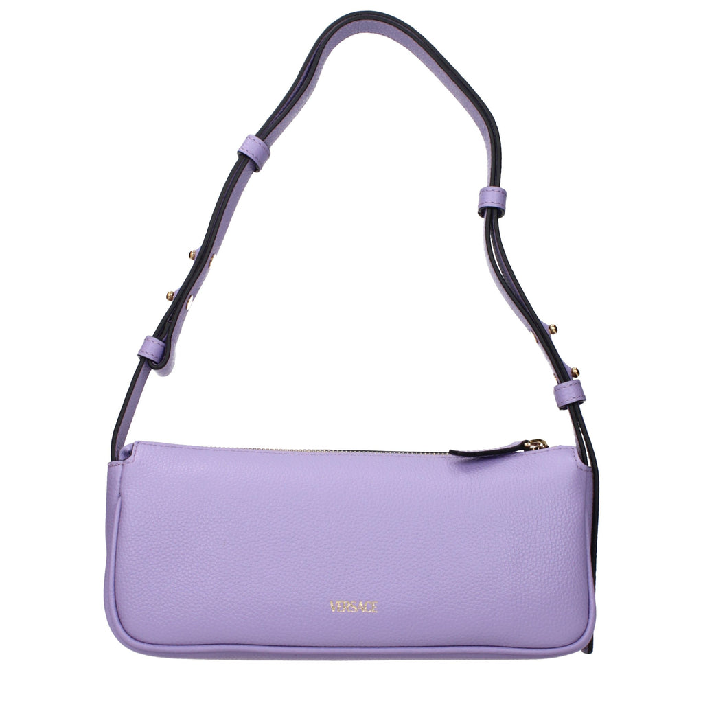 Versace Purple Leather Shoulder Bag - Eljoys Fashion 
