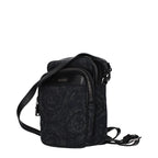 Versace Black Fabric Crossbody Bag - Eljoys Fashion 
